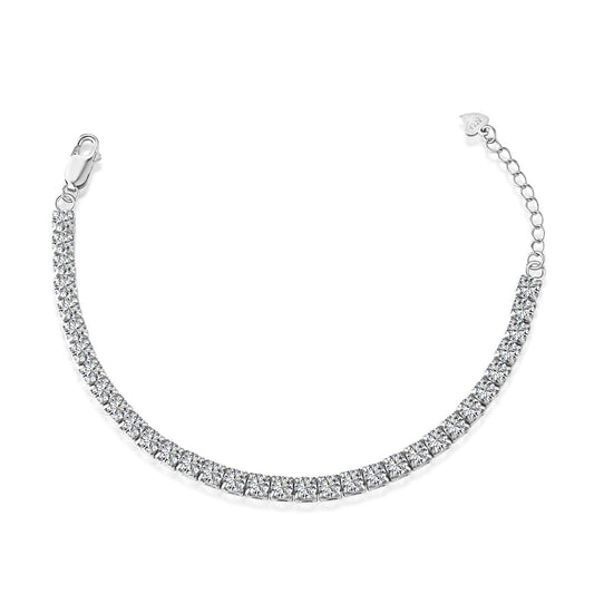 [Manual]Sparkling Radiant Princess Cut Tennis Bracelet