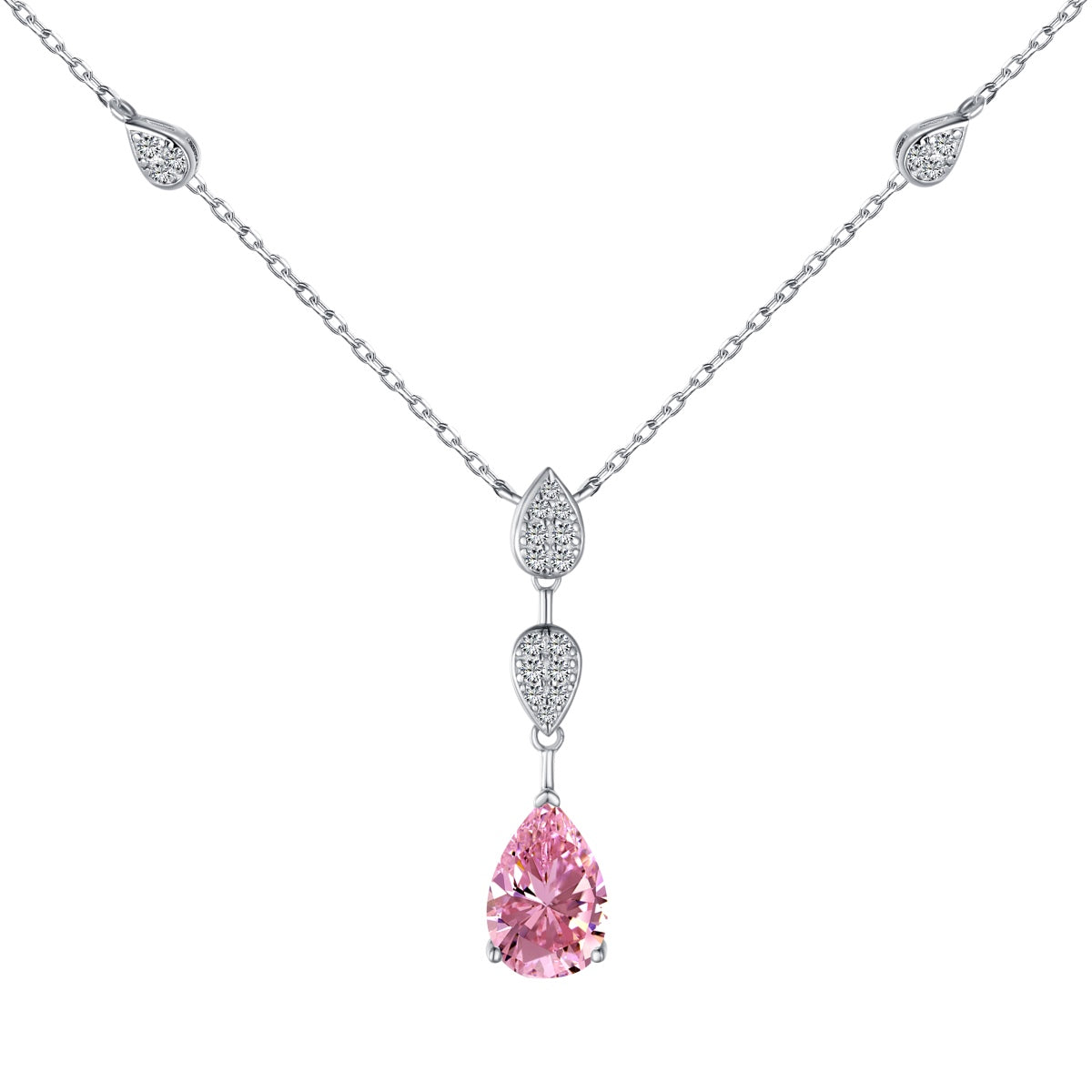 [Manual]Dazzling Pear Cut Necklace