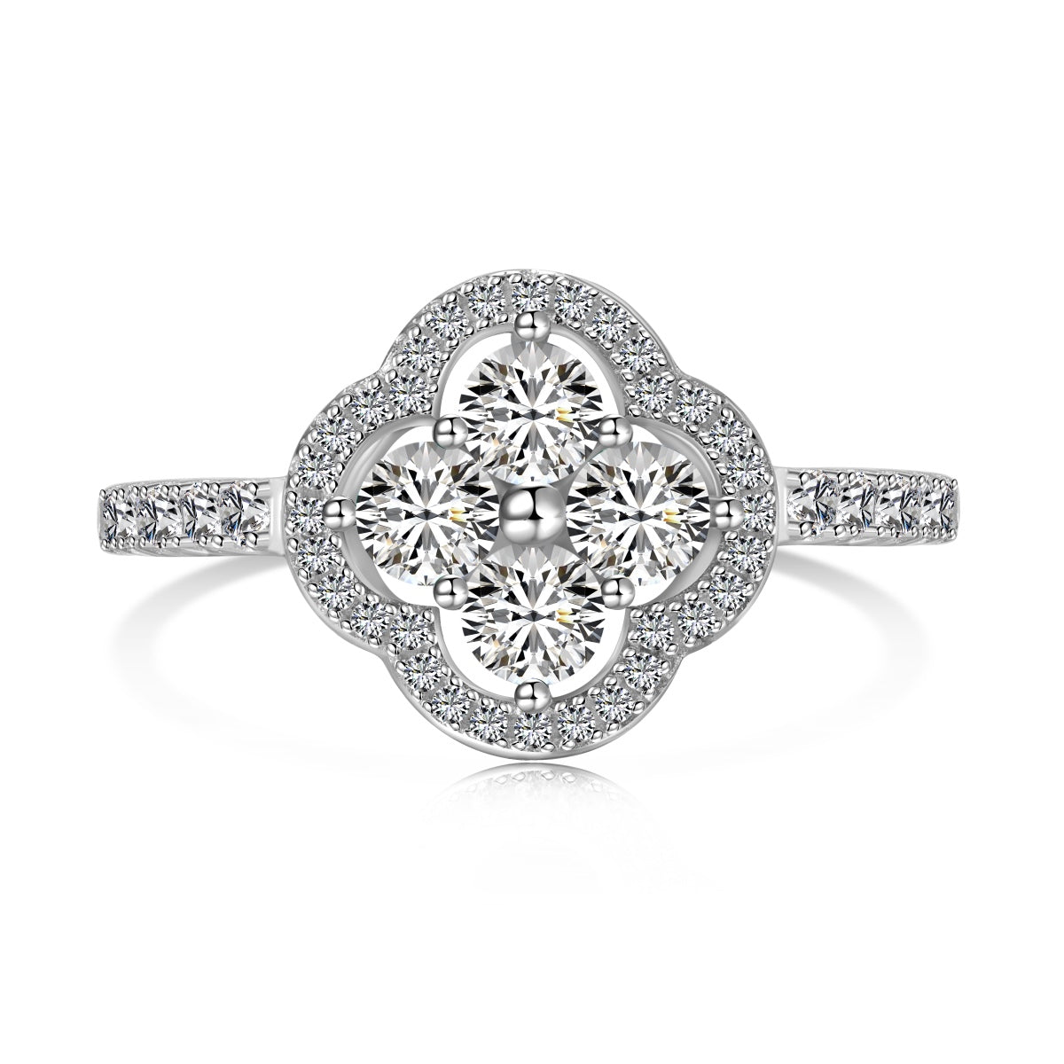 [Manual]Four Leaf Clover Flower Design Ring