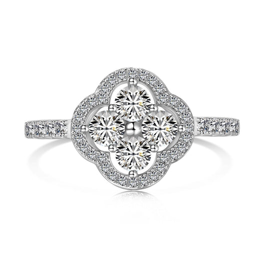 [Manual]Four Leaf Clover Flower Design Ring