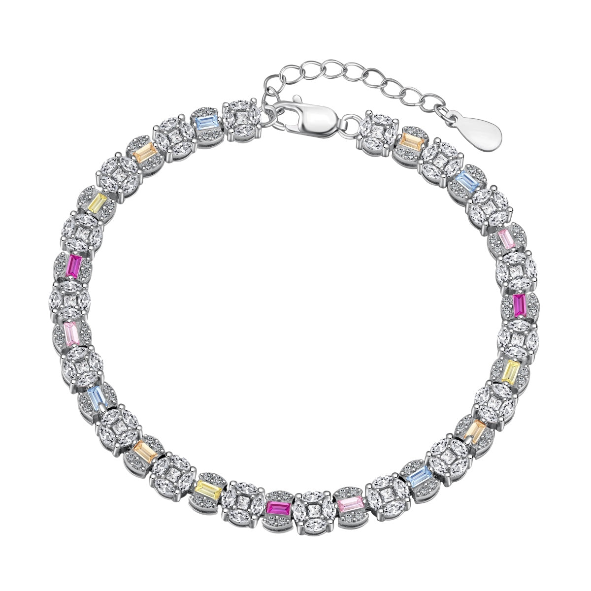 [Manual]Dazzling Radiant Multi Cut Daily Bracelet