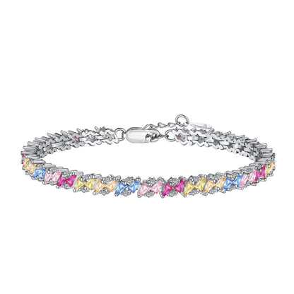 [Manual]Ornate Sparkling Multi Cut Party Bracelet