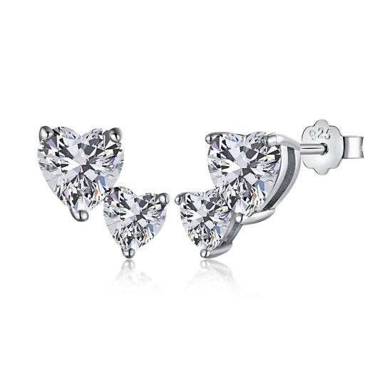 [Manual]Double Heart-Shape Classic Princess Style Earrings