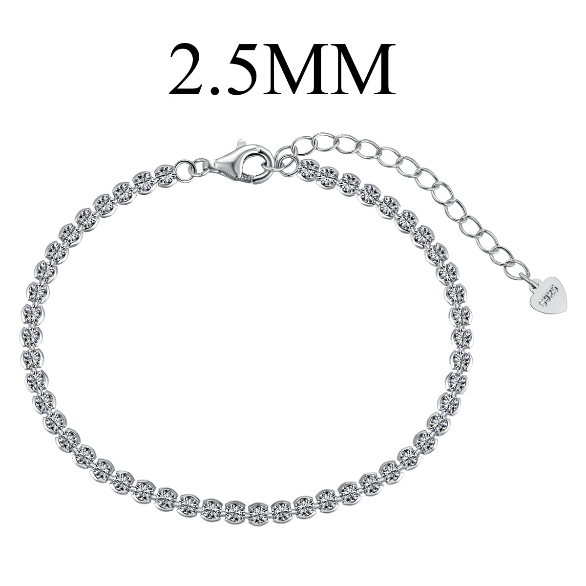 [Manual]Dazzling Sparkling Round Cut Daily Bracelet