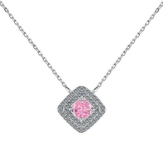 [Manual]Sparkling Asscher Cut Necklace