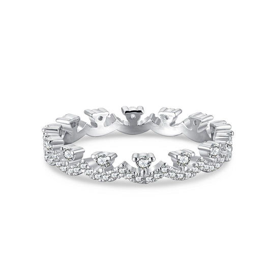 [Manual]Elegant Resplendent Round Shape Party Ring