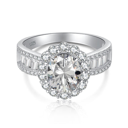 [Manual]1.5 Carat Dazzling Charming Oval Cut Banquet Ring