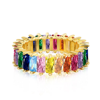 [Manual]Unique Colorful Radiant Cut RIng