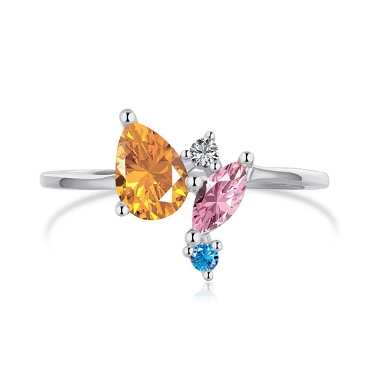 [Manual]Radiant Colorful Multi Cut Daily Ring