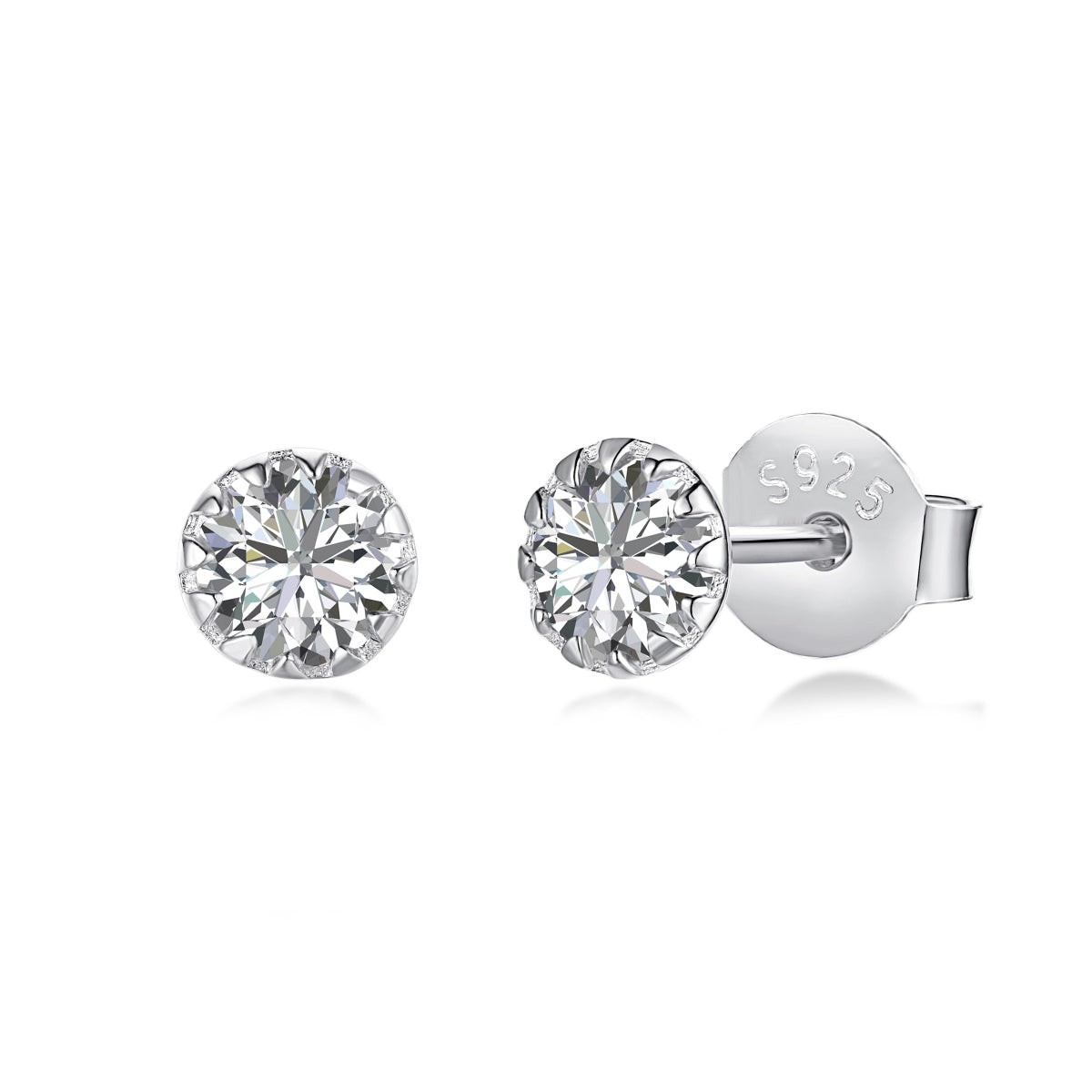 [Manual]Sparkling Colorful Round Shape Earrings
