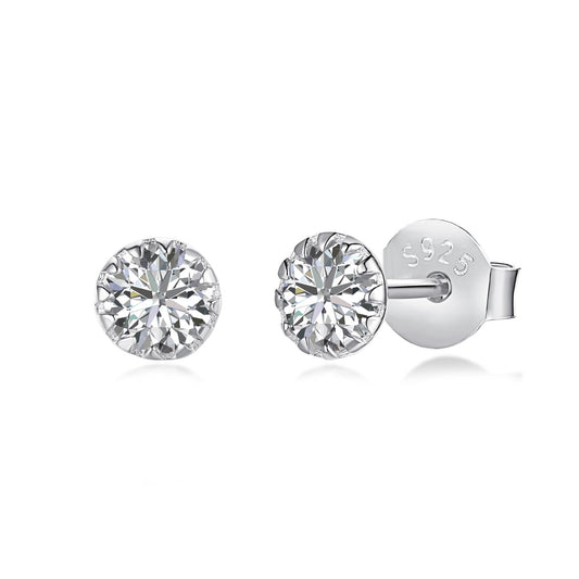 [Manual]Sparkling Colorful Round Shape Earrings