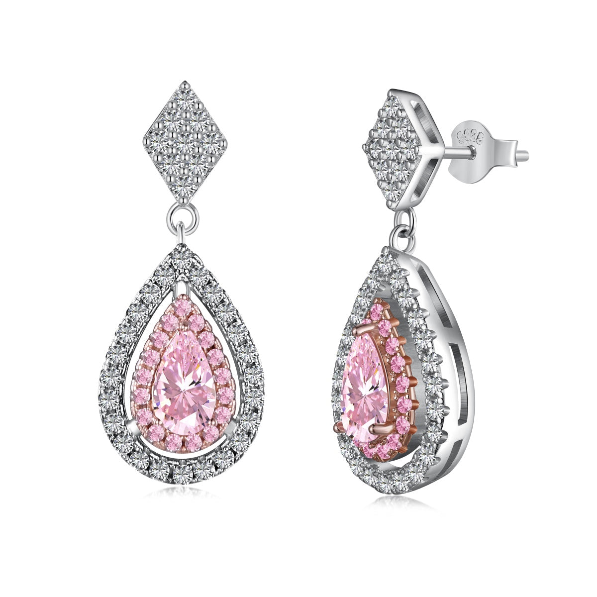 [Manual]Ornate Delicate Water Drop Shape Banquet Earrings