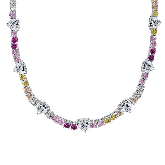 [Manual]Delicate Colorful Rainbow Tennis Chain