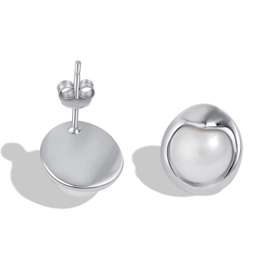 [Manual]Dainty Bread Pearl Earrings