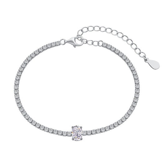 [Manual]0.75 Carat Exquisite Oval Cut Daily Bracelet