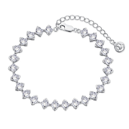 [Manual]0.5 Carat Ornate Princess Cut Daily Bracelet