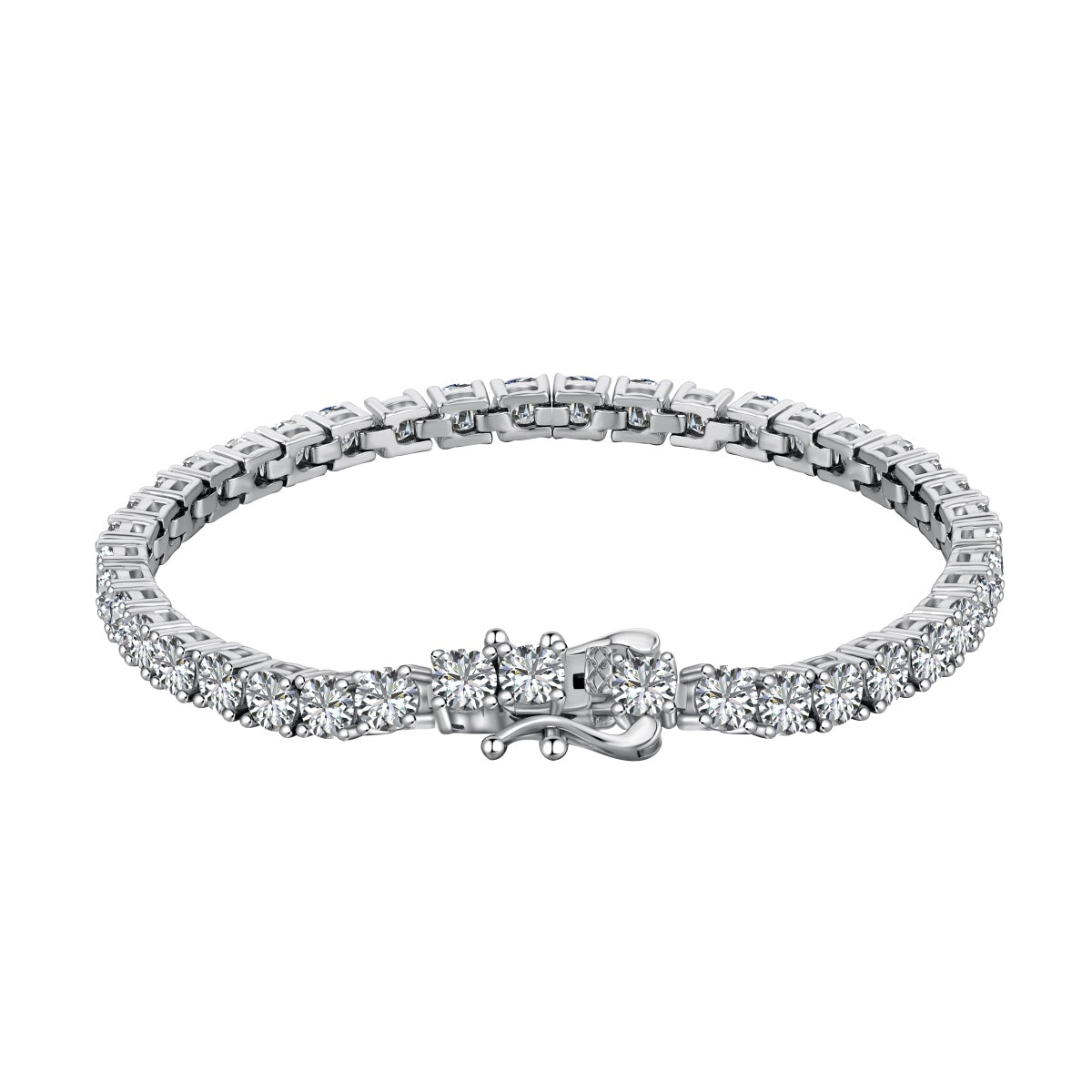 [Manual]Luxurious Ornate Round Cut Tennis Bracelet