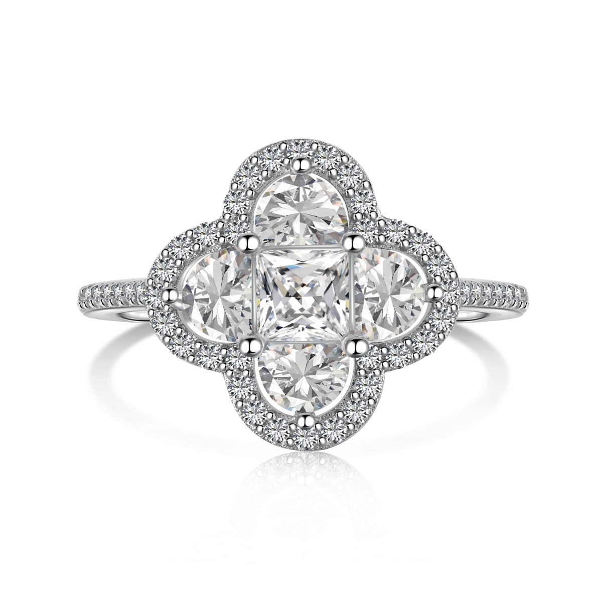 [Manual]Luxurious Eternity Flower Shape Banquet Ring