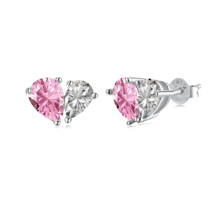 [Manual]Dazzling Elegant Heart Cut Lover Earrings