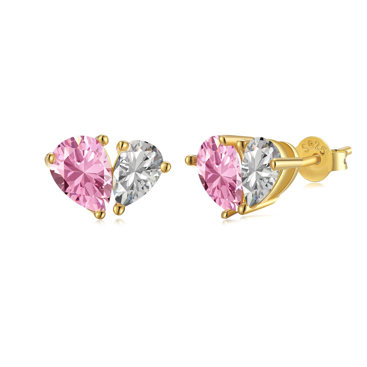 [Manual]Dazzling Elegant Heart Cut Lover Earrings