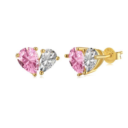 [Manual]Dazzling Elegant Heart Cut Lover Earrings