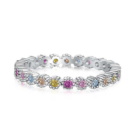 [Manual]Exquisite Colorful Round Cut Party Ring