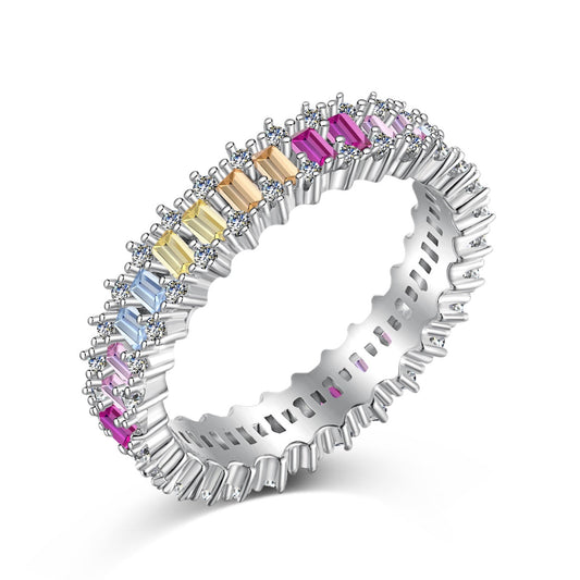 [Manual]Splashy Ornate Emerald Cut Cocktail Ring