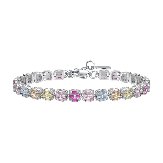 [Manual]Delicate Colorful Emerald Cut Daily Bracelet