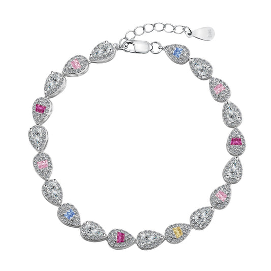 [Manual]0.25 Carat Radiant Water Drop Shape Daily Bracelet