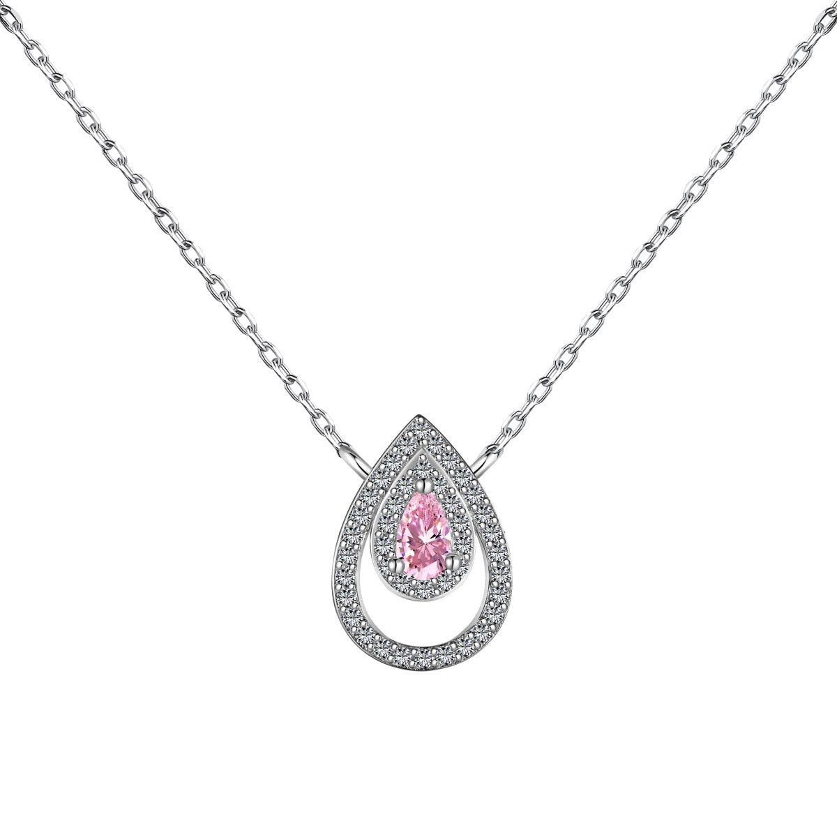 [Manual]Sparkling Pear Cut Necklace