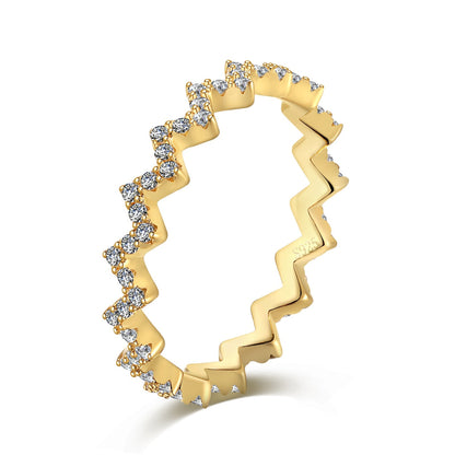 [Manual]Delicate Enchanting Wave Shape Daily Ring