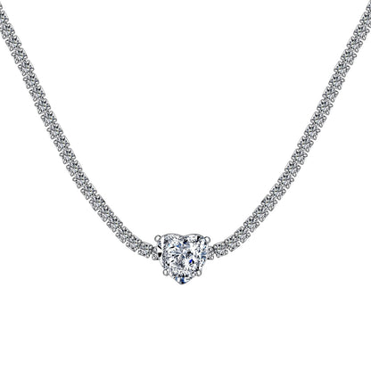[Manual]2.0 Carat Sparkling Tennis Heart Cut Necklace