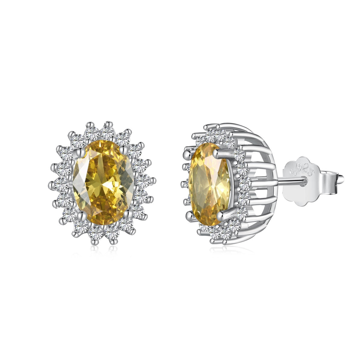 [Manual]Delicate Radiant Oval Cut Daily Earrings