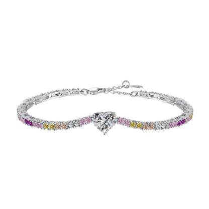 [Manual]Delicate Romantic Heart Shape Lover Bracelet
