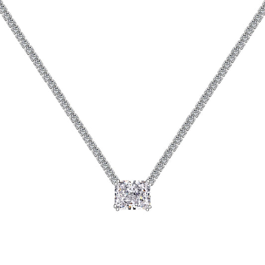 [Manual]4.0 Carat Elegant Radiant Cut Necklace