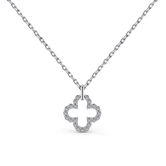 [Manual]Four-Leaf Clover Hollow Design Exquisite Necklace