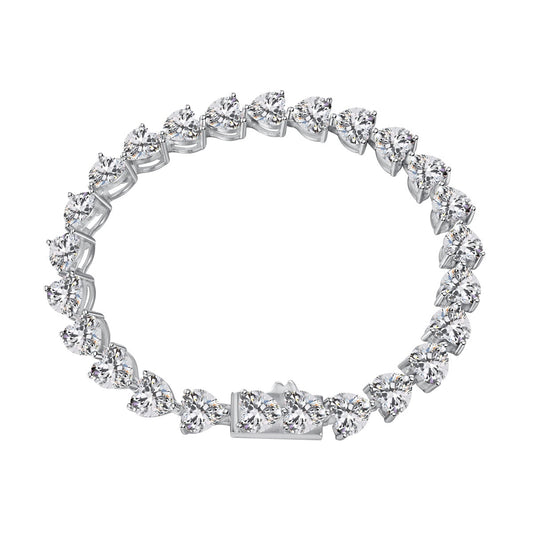 [Manual]0.75 Carat Elegant Romantic Heart Shape Lover Bracelet