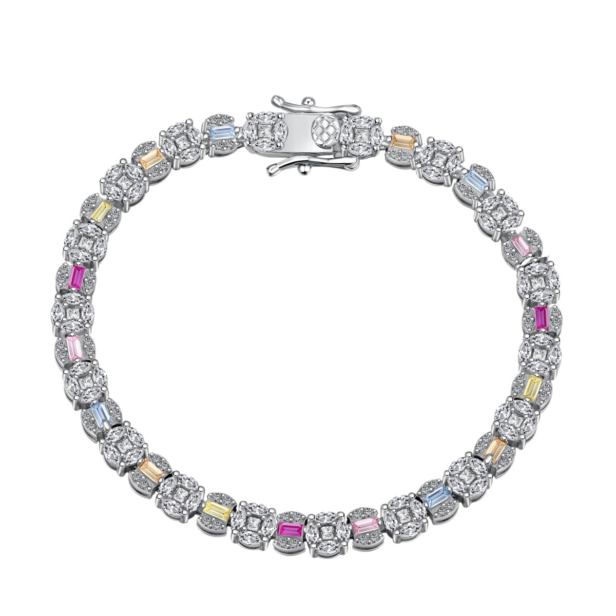 [Manual]Dazzling Radiant Multi Cut Daily Bracelet
