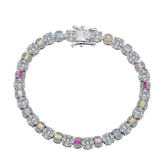 [Manual]Dazzling Radiant Multi Cut Daily Bracelet