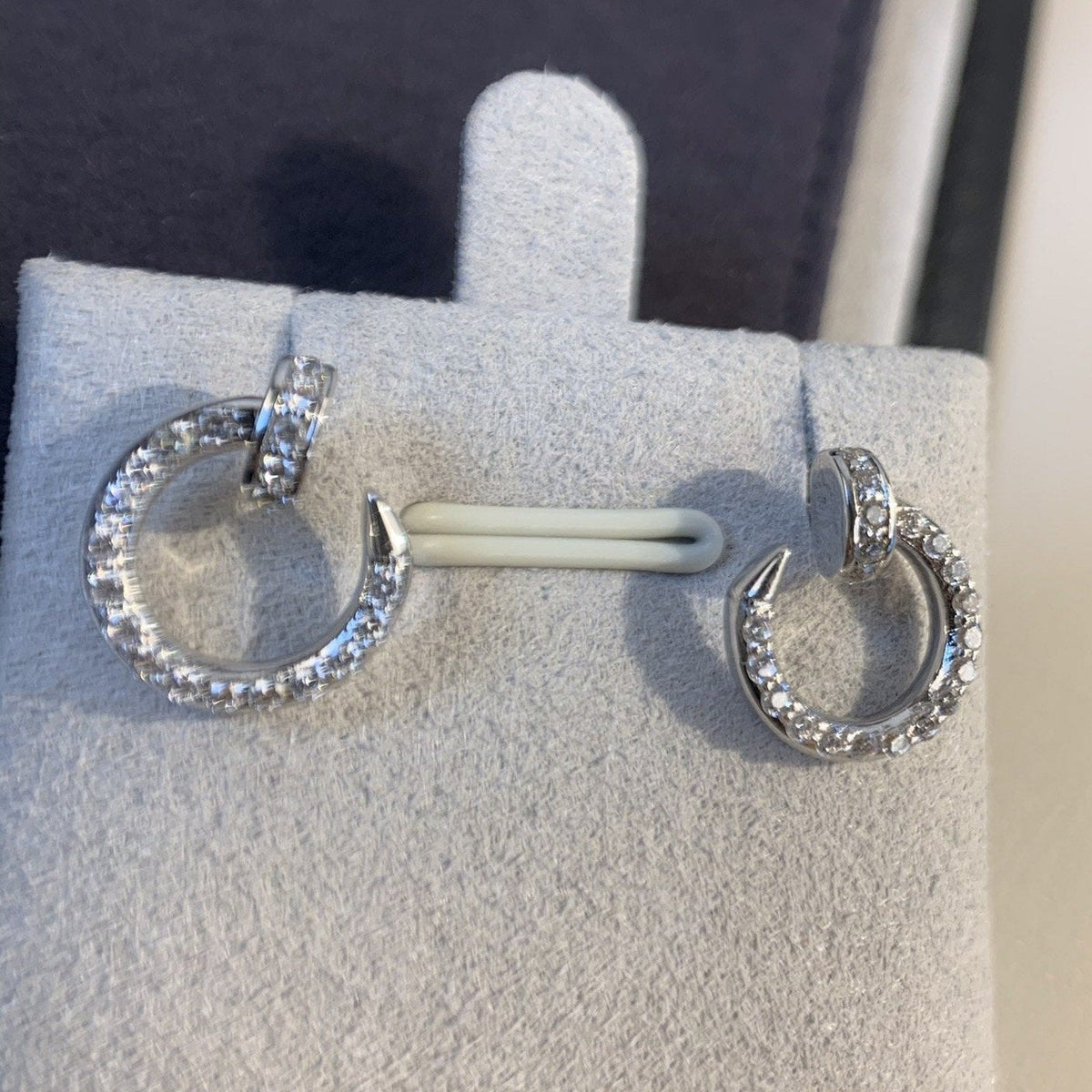 [⭐⭐JeweliWhal]JUSTE EARRINGS SILVER DIAMONDS