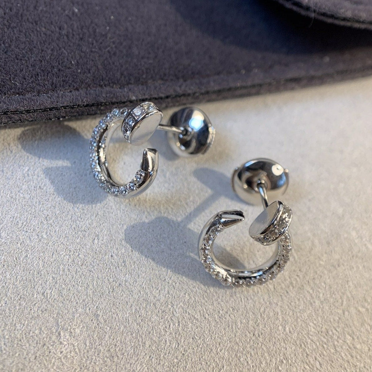 [⭐⭐JeweliWhal]JUSTE EARRINGS SILVER DIAMONDS
