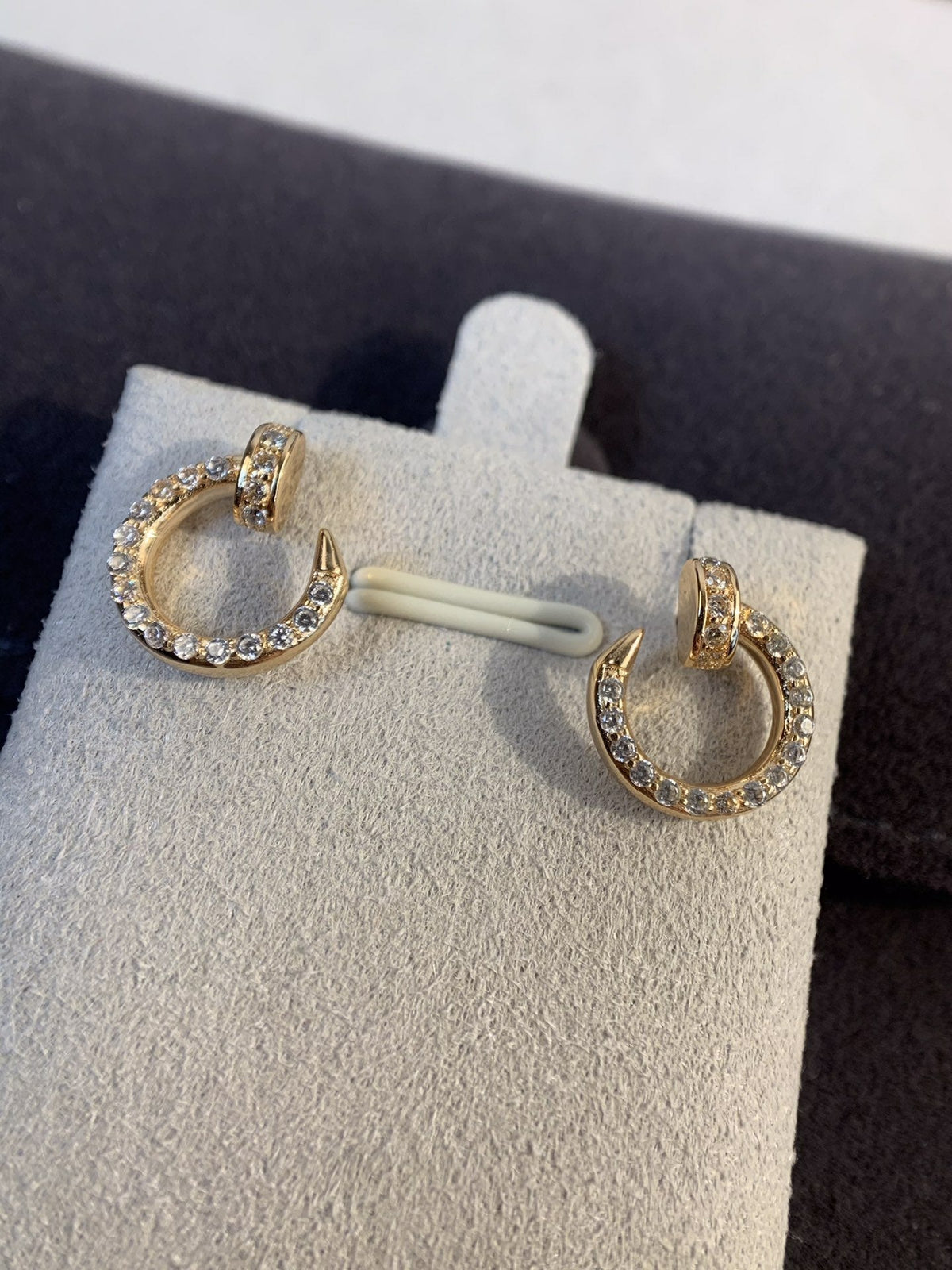 [⭐⭐JeweliWhal]JUSTE EARRINGS GOLD DIAMONDS