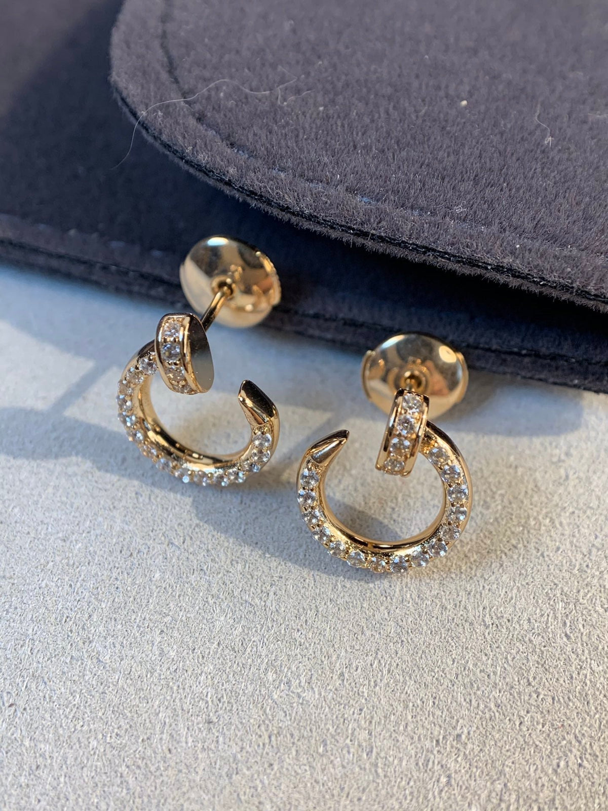 [⭐⭐JeweliWhal]JUSTE EARRINGS GOLD DIAMONDS