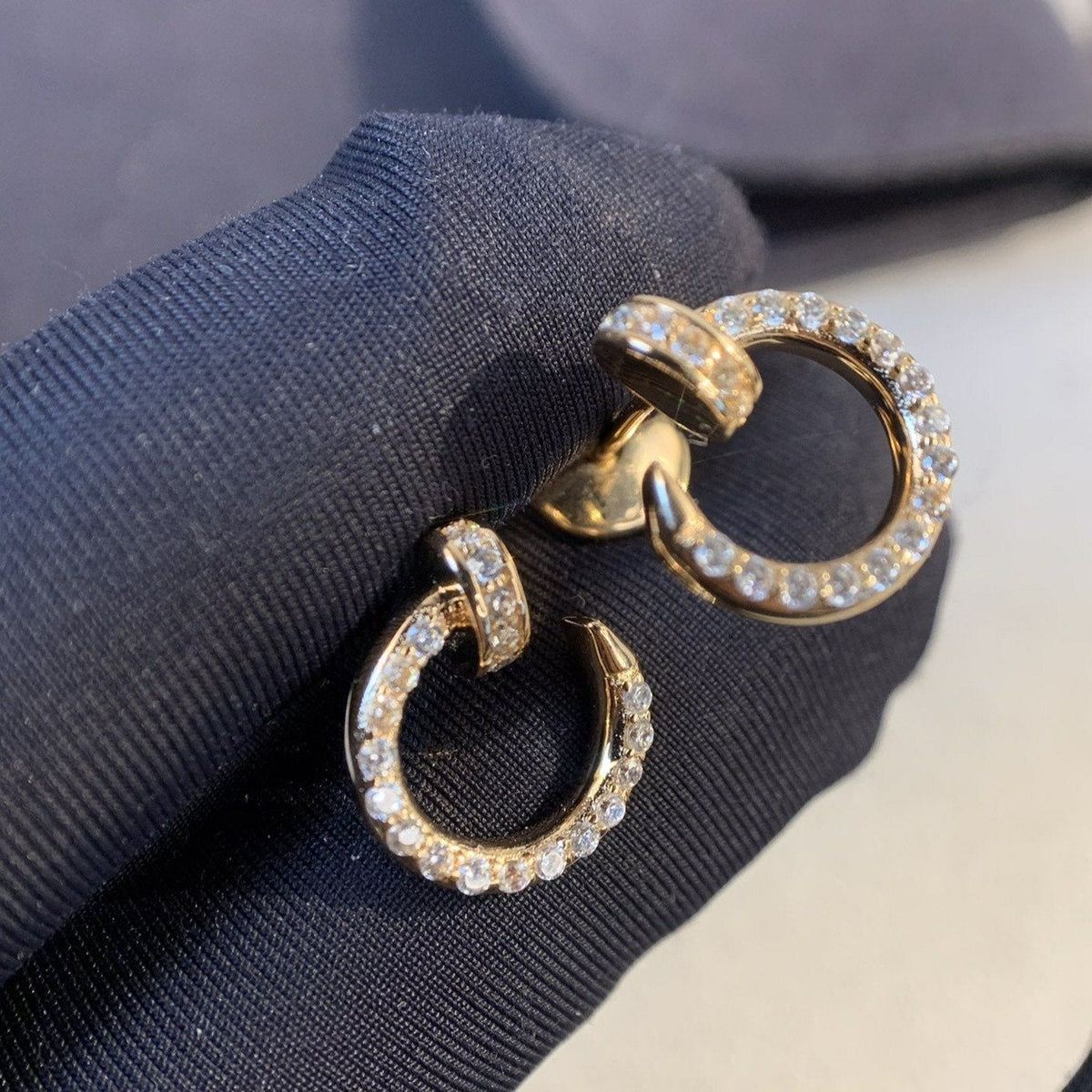 [⭐⭐JeweliWhal]JUSTE EARRINGS GOLD DIAMONDS