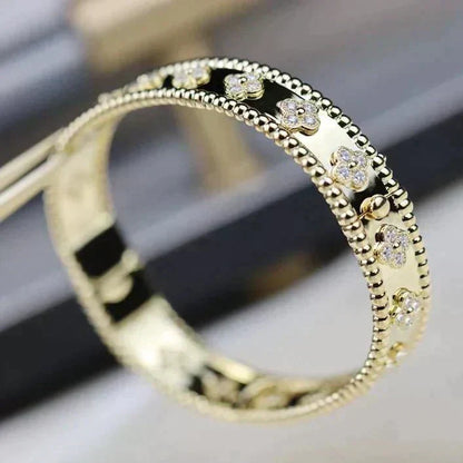[⭐⭐JeweliWhal]クローバーブレスレット 8MM ダイヤモンド