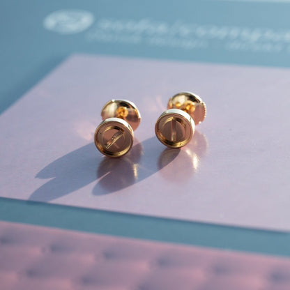 [⭐⭐JeweliWhal]LOVE EARRINGS PINK GOLD 10MM