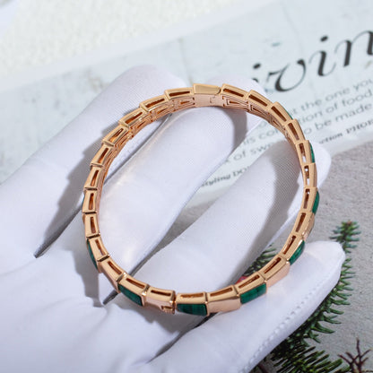 [⭐⭐JeweliWhal]SERPENTI BRACELET PINK GOLD MALACHITE