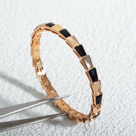 [⭐⭐JeweliWhal]SERPENTI BRACELET PINK GOLD ONYX
