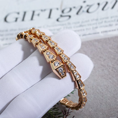 [⭐⭐JeweliWhal]SERPENTI BRACELET 6.8MM PINK GOLD DIAMOND