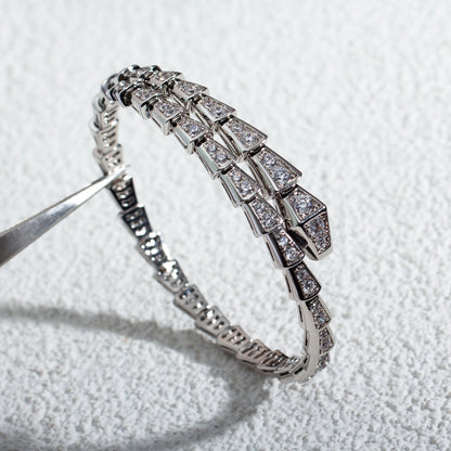 [⭐⭐JeweliWhal]SERPENTI BRACELET 6MM SILVER DIAMOND